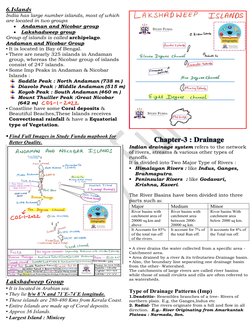 6.Islands 
India has large number islands, most of which 
are located in two groups 
x Andaman and Nicobar group  
x Lakshad