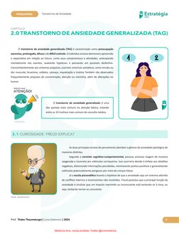 Estratégia
MED
Prof.  Thales Thaumaturgo| Curso Extensivo | 2024
PSIQUIATRIA
Transtornos de Ansiedade
7
2.0 TRANSTORNO DE ANS