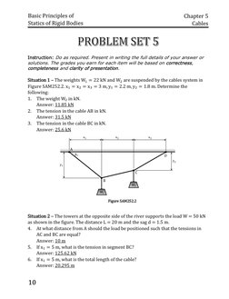 Statics Cable Problem Cables in Statics: Principles and Problems | PDF | Tension (Physics ...