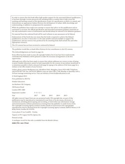 In order to ensure that this book offers high-quality support for the associated Edexcel qualification, 
it has been through