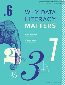 WHY DATA
LITERACY
MATTERS
Kristin Fontichiaro
font@umich.edu
Jo Angela Oehrli
jooehrli@umich.edu
21
Volume 44, No. 5  |  May/