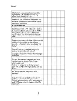 Atm Checklist.pdf ATM Audit Checklist per RBI Guidelines | PDF | Automated Teller Machine ...