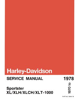 Harley-Davidson サービスマニュアル 1970-1978 SV126 ハーレーダビッドソン純正日本語サービスマニュアル1970-1978