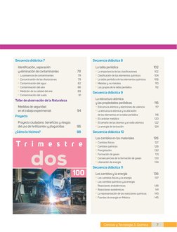 T r i m e s t r e
dos
o
100
Secuencia didáctica 7 
Identiﬁcación, separación
y eliminación de contaminantes 
78

 La presen