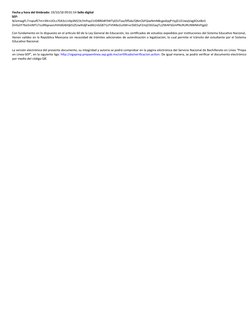 Fecha y hora del timbrado: 19/10/18 09:01:54 Sello digital 
SEP:
N/emwgFL7+opufE7m+3N+UOLs70A3cLV4p3M23r/InPop1VJD8R0dF0WTyED