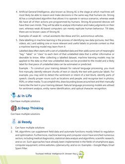 15
Touchpad Artificial Intelligence-IX (Answer Key)
 
4. Artificial General Intelligence, also known as Strong AI, is the sta