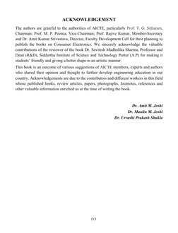  
(v) 
ACKNOWLEDGEMENT  
The authors are grateful to the authorities of AICTE, particularly Prof. T. G. Sitharam, 
Chairman;