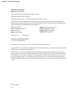 Histórico  de  revisões  da  primeira  edição
Primeira  edição
Revisora:  Rachel  Monaghan
[LSI]
Dezembro  de  2016:
Editora: