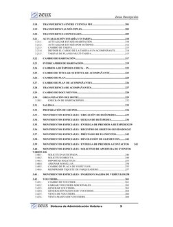 Zeus Recepción
3.18 .
TRANSFERENCIA ENTRE CUENTAS M/E..................................................201
3.19 .
TRANSFERENC