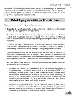 Programa para el profesor
Cpech
3
contenidos y un 40% de ejercitación. El foco principal de esta estrategia de aprendizaje 
e