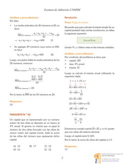 Análisis y procedimiento
Por dato
•
La media aritmética de 30 números es 20, es
decir
MA
a
a
a
a
(
)
...
30
1
2
3
30
30
20