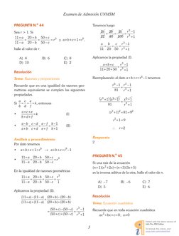 PREGUNTA N.o 44
Sea r > 1. Si
11
11
20
20
50
50
3
+
−
=
+
−
=
+
−
=
a
a
b
b
c
c
r y a+b+c+1=r6,
halle el valor de r.
A) 4