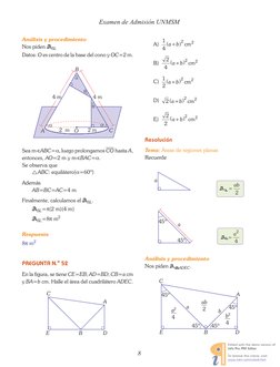 Análisis y procedimiento
Nos piden ASL
Datos: O es centro de la base del cono y OC=2 m.
R
θ
α
O
B
α
α
θ
2 m
4 m
4 m
2 m
A
C