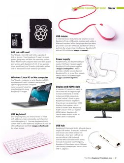 07
The Official Raspberry Pi Handbook 2022
Tutorial
RASPBERRY PI QUICKSTART GUIDE
07
8GB microSD card 
You’ll need a microSD