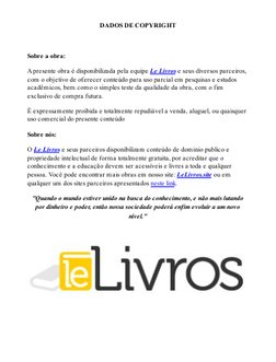 DADOS DE COPYRIGHT
Sobre a obra:
A presente obra é disponibilizada pela equipe Le Livros  (http://lelivros.site/?utm_source=C