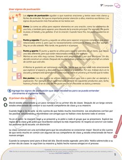 5
Lenguajes
5º
Contenido. Narración de sucesos autobiográficos.
PDA. Escribe la narración de los hechos autobiográficos, haci