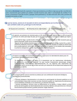 6
Lenguajes
Contenido. Comprensión y producción de textos explicativos.
PDA. Distingue sus propias palabras de la paráfrasis