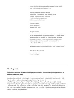 Acknowledgements:
The publisher wishes to thank the following organisations and individuals for granting permission to 
repro