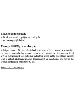 Copyright and Trademarks
All trademarks and copyrights are held by the
respective copyright holder.
Copyright © 2