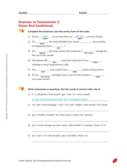 Unit 18 Grammar Exercises | PDF | Credit (Finance) | Mortgage Loan