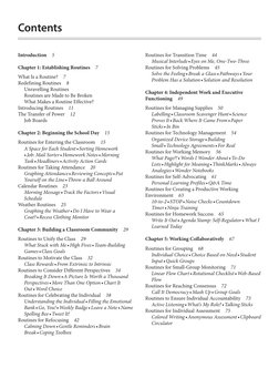 Contents  
Introduction  5
Chapter 1: Establishing Routines  7
What Is a Routine?  7
Redefining Routines  8
Unravelling Routi