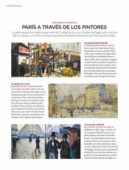 EXPERIENCIAS
PARÍS A TRAVÉS DE LOS PINTORES
La efervescencia creativa que vivía la Ciudad de la Luz a finales del siglo xix e