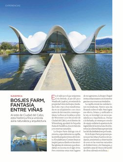 EXPERIENCIAS
 E 
n el valle por el que serpentea 
el río Breede, al pie del pico 
Waaihoek (1948 m), se extiende la 
propieda