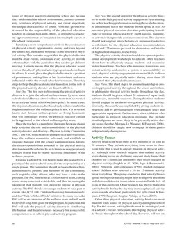 26
JOPERD • Volume 78 No. 5 • May/June 2007
issues of physical inactivity during the school day because 
they understand the