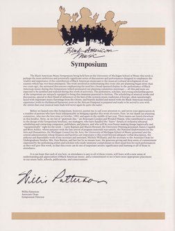 The Black American Music Symposium being held here at the University of Michigan School of Music this week is
perhaps the mos