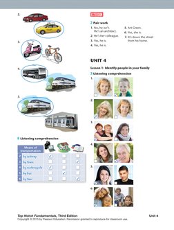 Top Notch Fundamentals, Third Edition 
Unit 4
Copyright © 2015 by Pearson Education. Permission granted to reproduce for clas