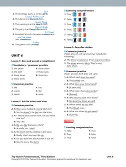 Top Notch Fundamentals, Third Edition 
Unit 6
Copyright © 2015 by Pearson Education. Permission granted to reproduce for clas
