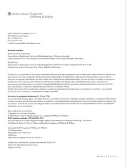 •
Wolters Kluwer ILippincott
Wi Uiams & Wilkins
Avda. Prfncipc de Asturias. 6 1. x." l."
(ISOI2 Barcelona (España)
Tel.: 9.13