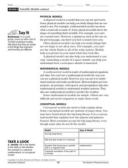 1.3 Scientific Models | PDF | Conceptual Model | Science