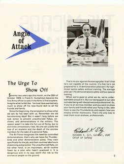 Ang
of
Att
The Urge To
Show Off
Seventy-two years ago this month, on the 26th of
October 1909, Lt Frank E. Humphreys be