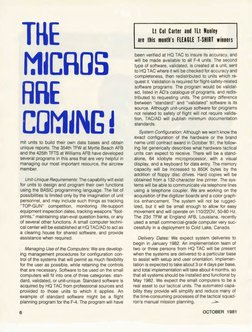 THE 
t:l~CAOS 
ARE 
L(]t:1~NG ~ 
mit units to build their own data bases and obtain 
unique reports. The 354th TFW at Myrtle