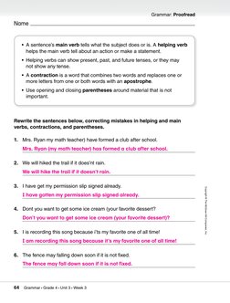 GR 4 Grammar PK 3 Answer Key | PDF | Grammatical Tense | Verb