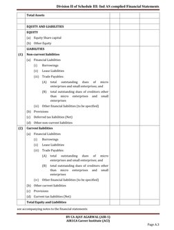 Schedule III Division II Financial Statements | PDF | Equity (Finance ...