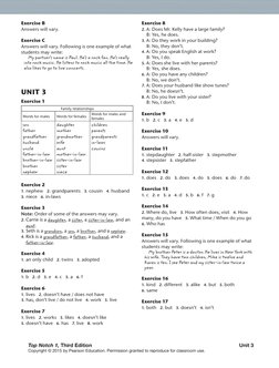 Top Notch 1 Workbook Answer Key | PDF | Grandparent