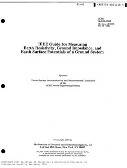 IEEE STD 81 Measuring Earth Resistivity | PDF | Institute Of Electrical ...