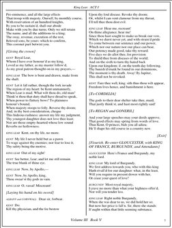 King Lear: ACT I
Volume III   Book V
     7
Pre-eminence, and all the large effects
That troop with majesty. Ourself, by mont