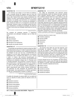 CN – 2o dia | 2o Simulado SAS ENEM – Página 10
2018
QUESTÃO 118
Em 1898, foi apresentada uma estrutura celular 
recém-identif