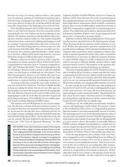 between two ways of viewing a physical theory: the outside
view of a physicist studying its mathematical equations, like a
bi