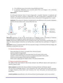 7
x
If no reflection occurs, the monitor shows BLACK (echo-free) 
x
In summary: Reflections occur at points where there are c