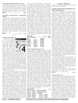 410
Handwriting / Typing
See page vi for key to Consumer Product Safety Improvement Act warning labels.
Zaner-Bloser Manuscri