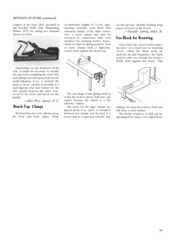 tongues at the base, then mounted in
the wooden body (Fine Woodworking,
Winter 1975) by setting two threaded
inserts for bolt