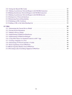 12.8 Setting the Shared URL Cache . . . . . . . . . . . . . . . . . . . . . . . . . . . . . . . . . . .
87
12.9 Making Asynch