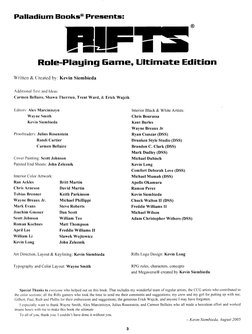 Rifts Ultimate Edition | PDF