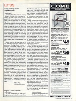 LETTERS
Kung Fu: Way of the
Exploding Fist
To the Editor
upon
reading
the
software
review
"Kiing Etl: ihe Way ofthc Exploding