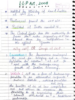 LLP Act 2008 Notes for CA Students | PDF | Business Economics | Private Law