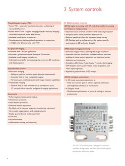 6
3 System controls 
3.1 Optimization controls 
2D Opt signal processing with 2X multi-line parallel processing 
and Irequenc